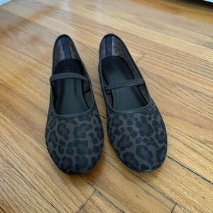 Madewell Greta Mesh Leopard Flats